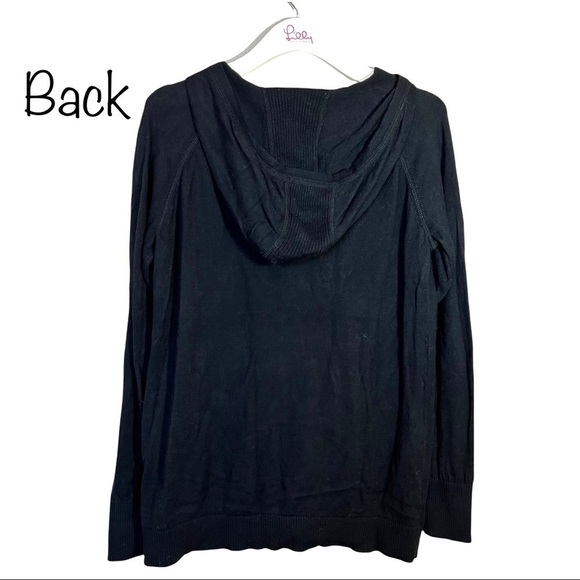 Eddie Bauer Casual Black Hooded Full Zip Up Sweater Jacket Size Large - Picture 10 of 17